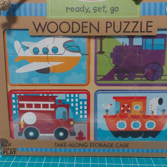 Melissa and Doug Wooden Puzzle 16 Pieces Age 2+ Ready Set Go Vehicles BRAND NEW - Picture 3 of 5
